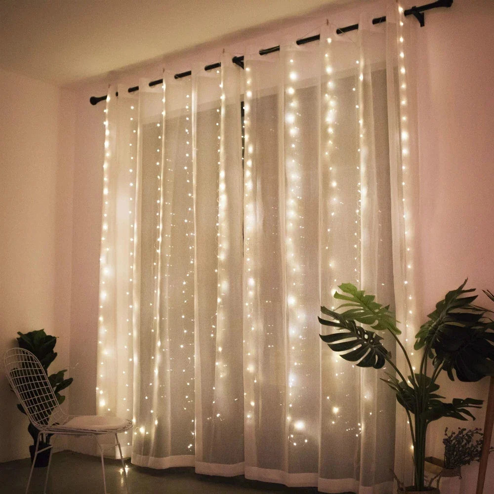 twinkle glow christmas curtain lights✨