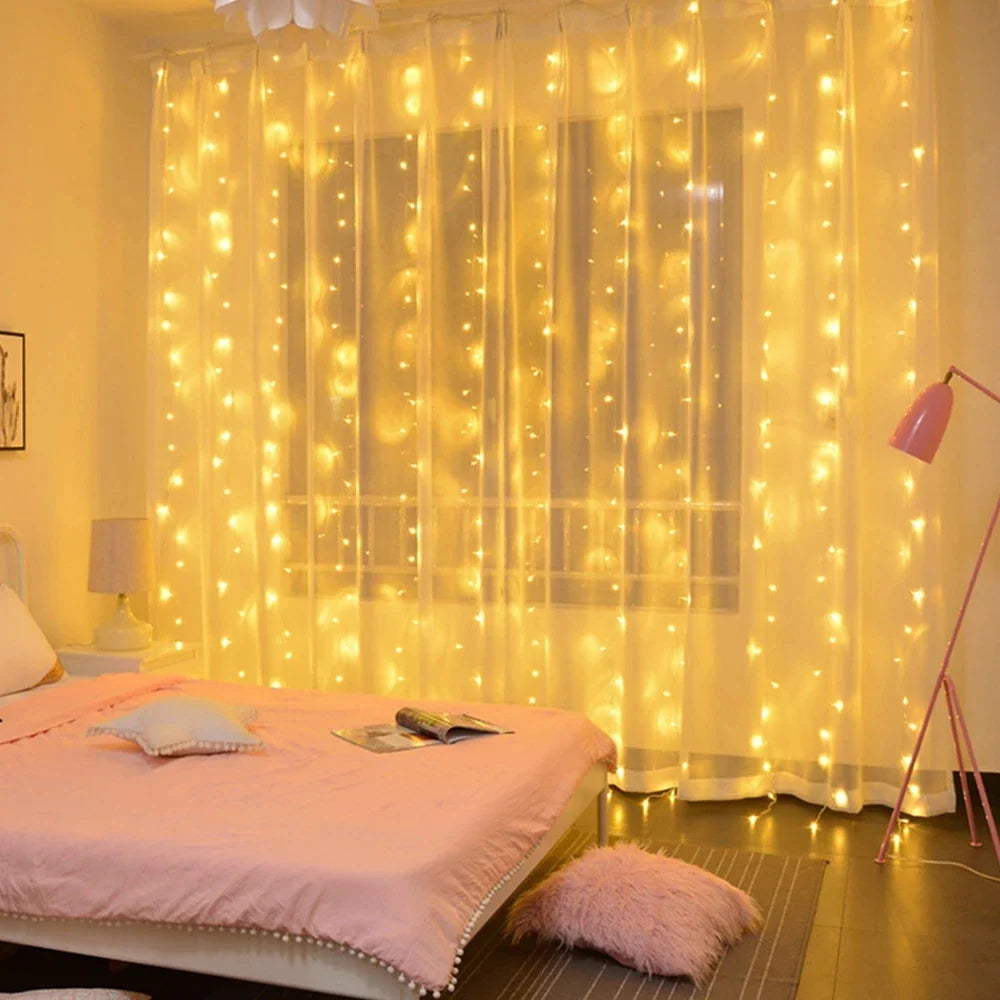 twinkle glow christmas curtain lights✨