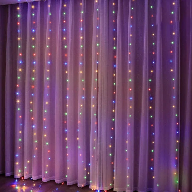 twinkle glow christmas curtain lights✨